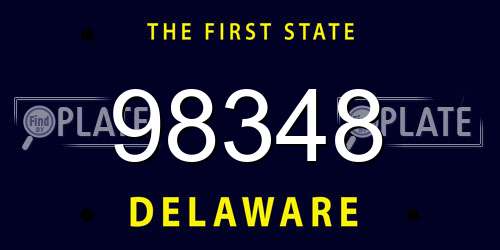98348 Delaware License Plate