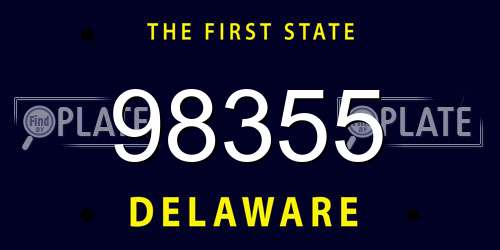 98355 Delaware License Plate