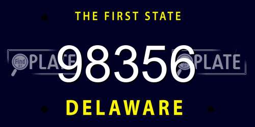 98356 Delaware License Plate