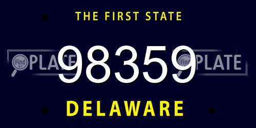 98359 Delaware License Plate