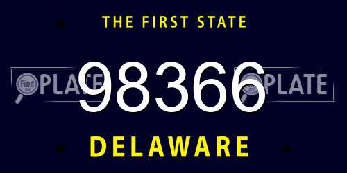 98366 Delaware License Plate
