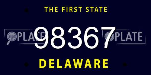 98367 Delaware License Plate