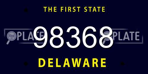 98368 Delaware License Plate