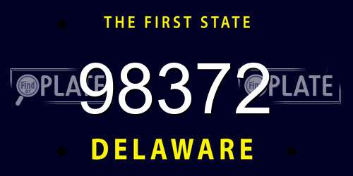 98372 Delaware License Plate
