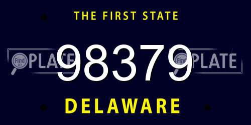 98379 Delaware License Plate