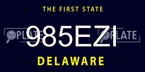 985EZI Delaware License Plate