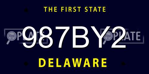 987BY2 Delaware License Plate