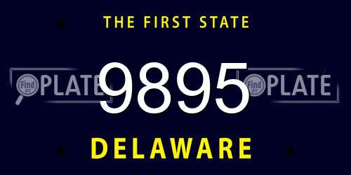 9895 Delaware License Plate
