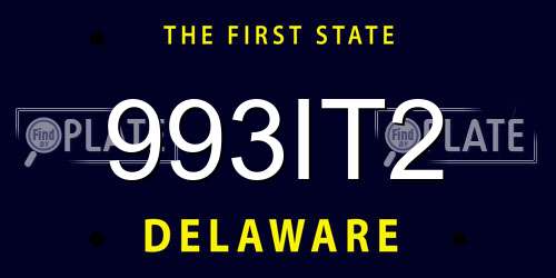 993IT2 Delaware License Plate