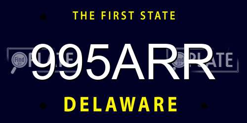 995ARR Delaware License Plate