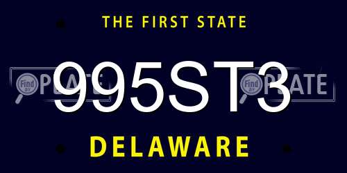 995ST3 Delaware License Plate