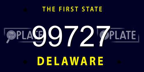 99727 Delaware License Plate