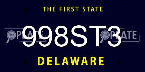 998ST3 Delaware License Plate