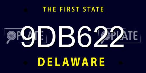 9DB622 Delaware License Plate