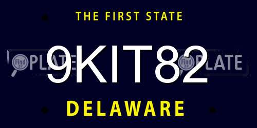 9KIT82 Delaware License Plate