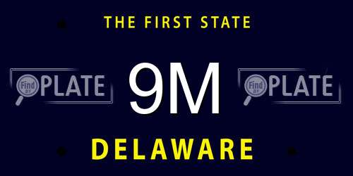 9M Delaware License Plate