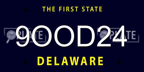 9OOD24 Delaware License Plate