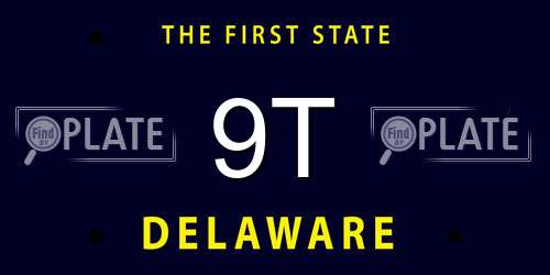 9T Delaware License Plate