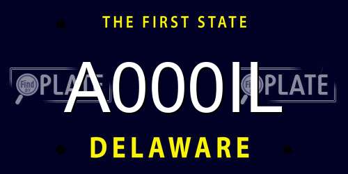 A000IL Delaware License Plate