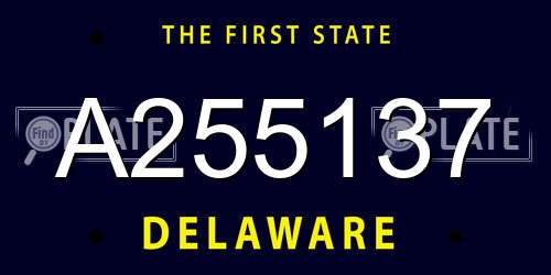 A255137 Delaware License Plate