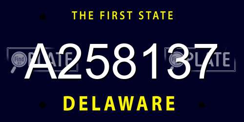 A258137 Delaware License Plate