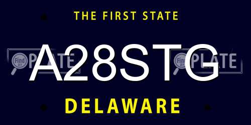 A28STG Delaware License Plate
