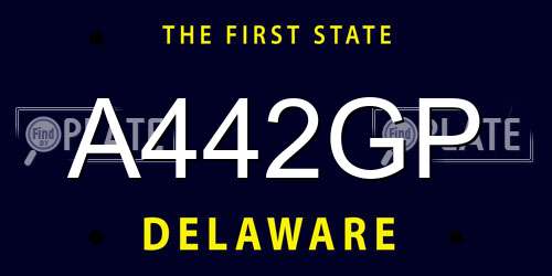 A442GP Delaware License Plate