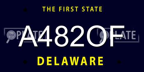 A482OF Delaware License Plate