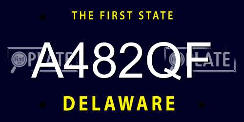 A482QF Delaware License Plate
