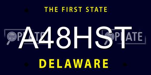 A48HST Delaware License Plate