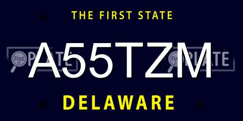 A55TZM Delaware License Plate