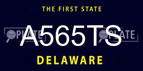 A565TS Delaware License Plate