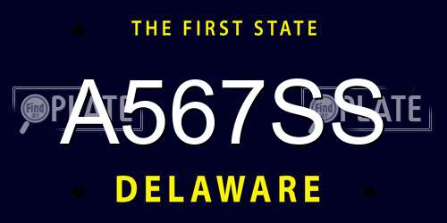 A567SS Delaware License Plate