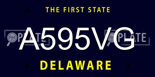 A595VG Delaware License Plate