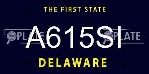 A615SI Delaware License Plate