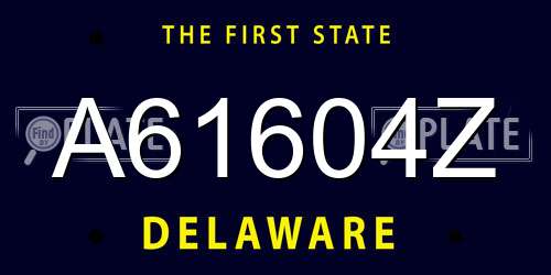 A61604Z Delaware License Plate