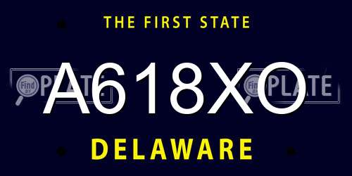 A618XO Delaware License Plate