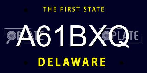 A61BXQ Delaware License Plate