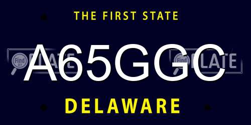 A65GGC Delaware License Plate