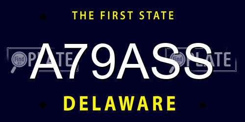 A79ASS Delaware License Plate