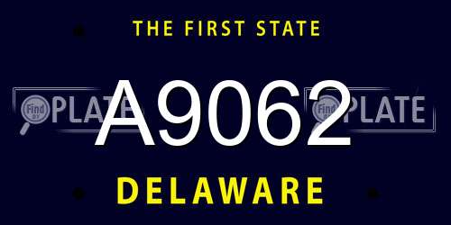 A9062 Delaware License Plate