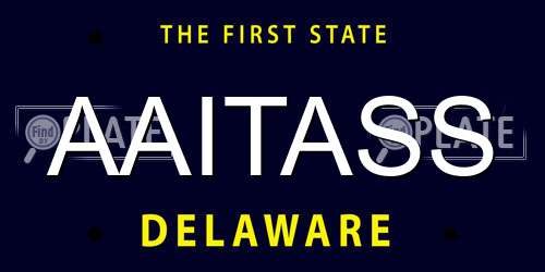 AAITASS Delaware License Plate