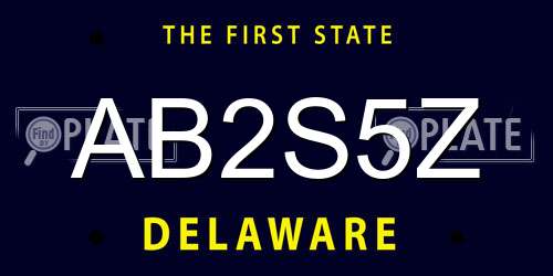AB2S5Z Delaware License Plate