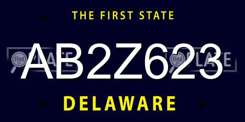 AB2Z623 Delaware License Plate