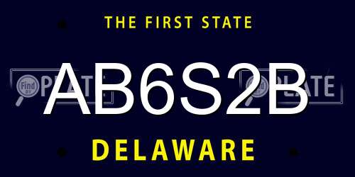 AB6S2B Delaware License Plate
