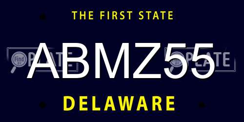 ABMZ55 Delaware License Plate