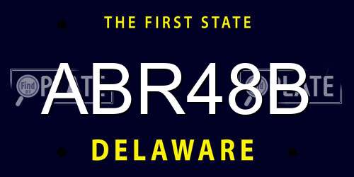 ABR48B Delaware License Plate