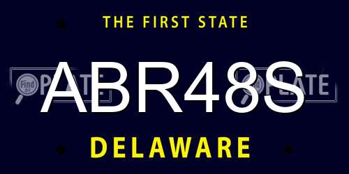 ABR48S Delaware License Plate