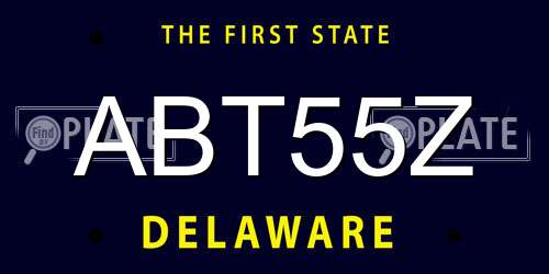 ABT55Z Delaware License Plate