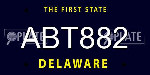 ABT882 Delaware License Plate